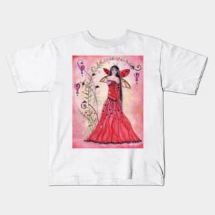 Lady love bug valentine art by Renee Lavoie Kids T-Shirt